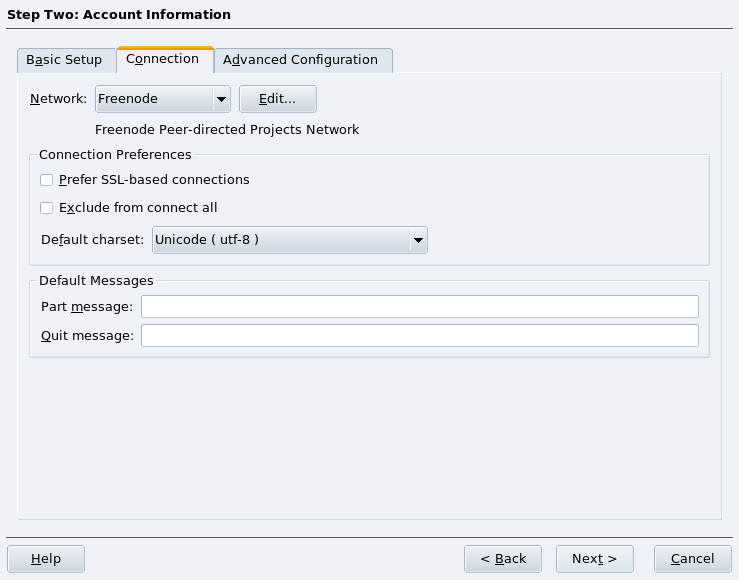 IRC Network Parameters